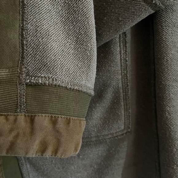 Anthropologie Daily Practice Olive Cutout Tunic Sweatshirt Sz Small - Picture 5 of 6